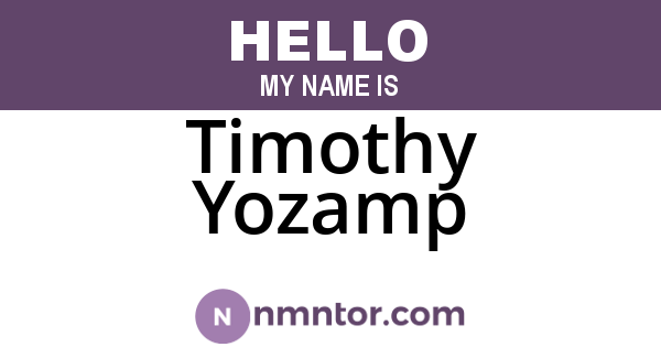 Timothy Yozamp