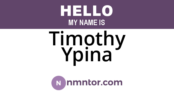 Timothy Ypina