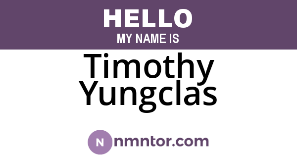 Timothy Yungclas