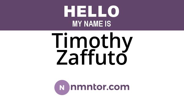 Timothy Zaffuto