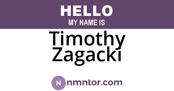 Timothy Zagacki