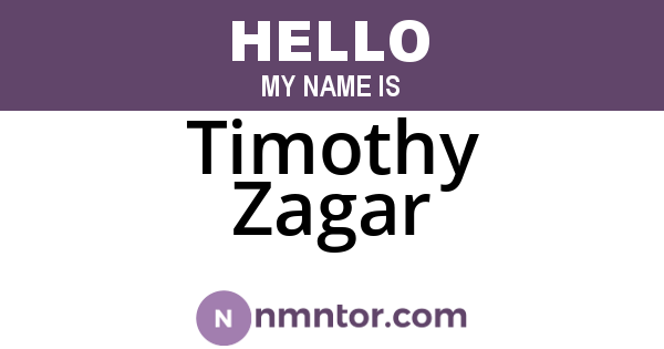 Timothy Zagar