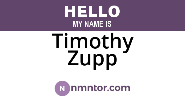 Timothy Zupp