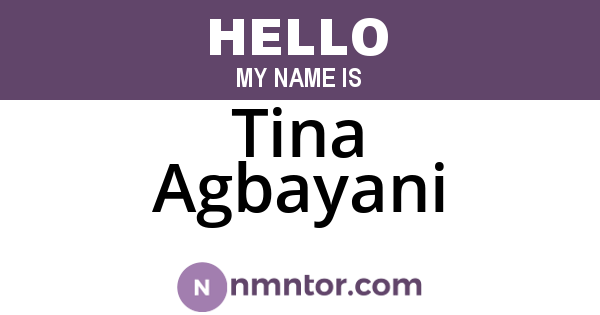 Tina Agbayani