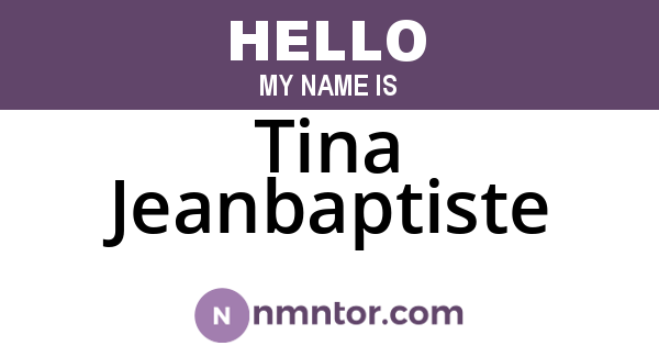 Tina Jeanbaptiste
