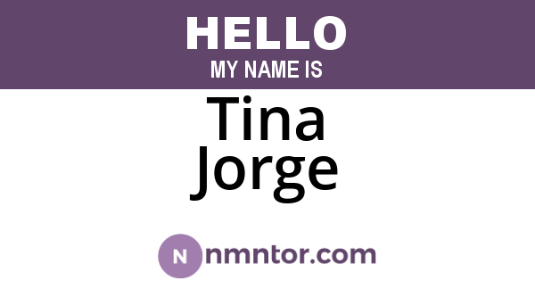 Tina Jorge