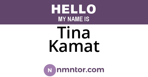 Tina Kamat