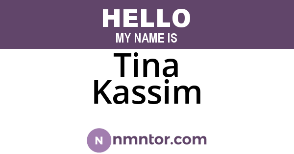 Tina Kassim