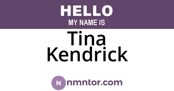 Tina Kendrick