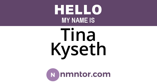 Tina Kyseth