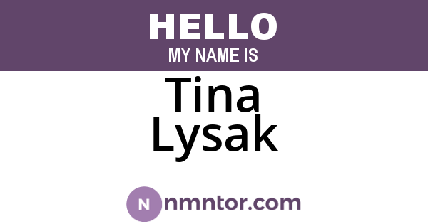 Tina Lysak