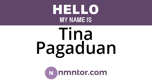Tina Pagaduan