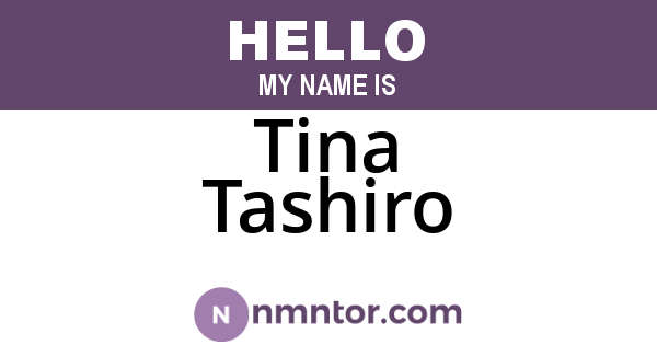 Tina Tashiro