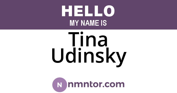 Tina Udinsky