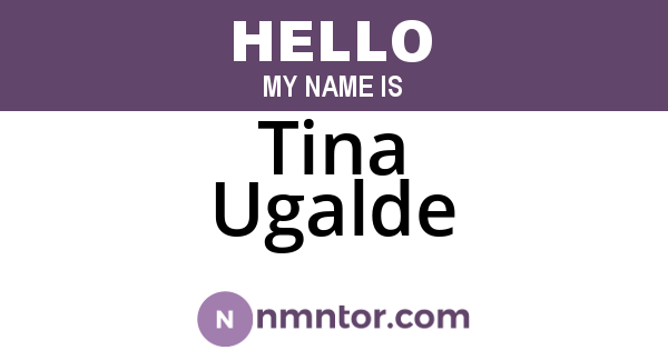 Tina Ugalde