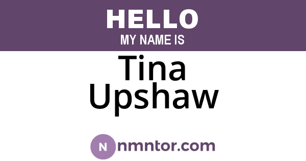 Tina Upshaw