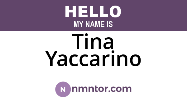 Tina Yaccarino