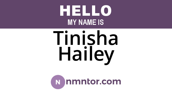 Tinisha Hailey