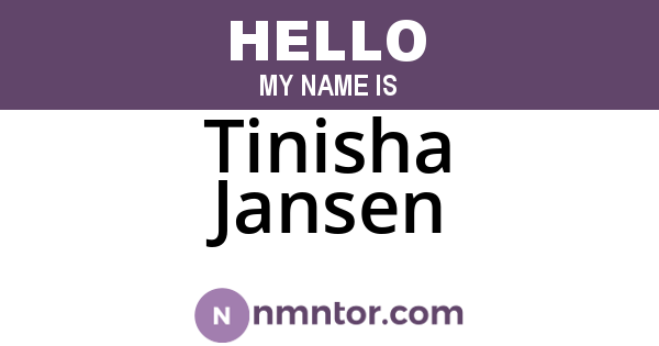 Tinisha Jansen