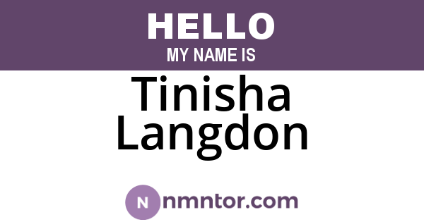 Tinisha Langdon