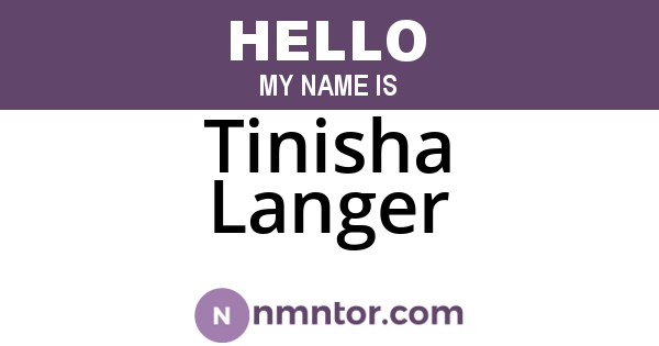 Tinisha Langer
