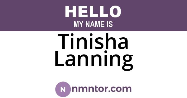Tinisha Lanning