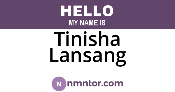 Tinisha Lansang
