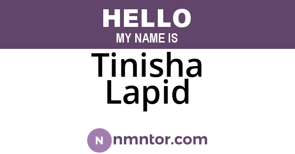 Tinisha Lapid