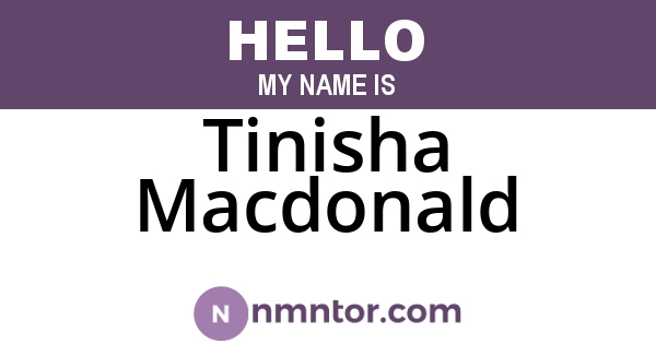 Tinisha Macdonald