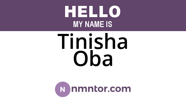 Tinisha Oba