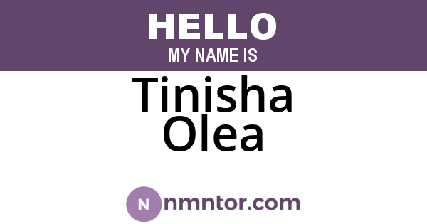 Tinisha Olea