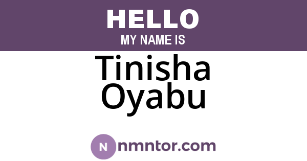 Tinisha Oyabu