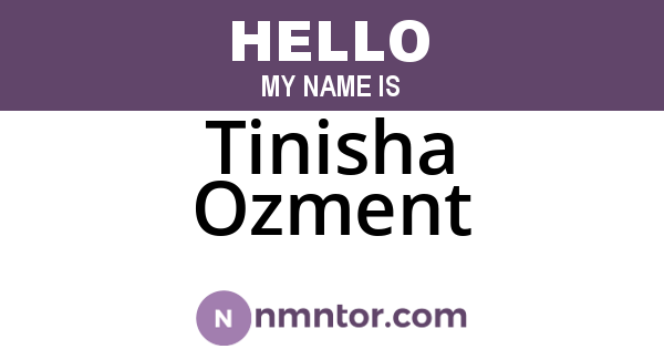 Tinisha Ozment