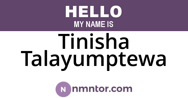 Tinisha Talayumptewa