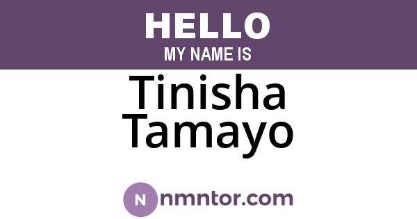 Tinisha Tamayo
