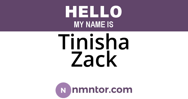 Tinisha Zack