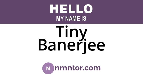 Tiny Banerjee