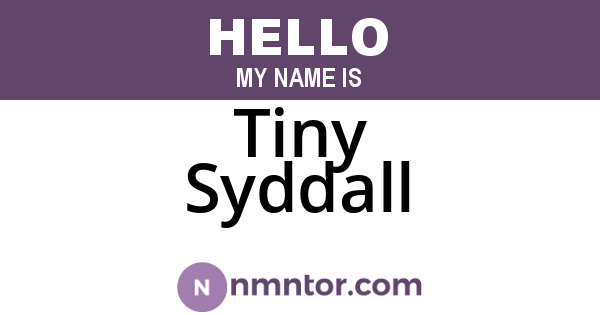 Tiny Syddall