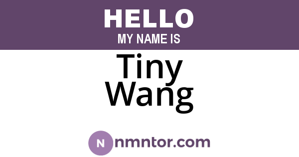 Tiny Wang