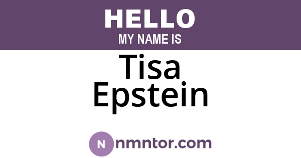 Tisa Epstein