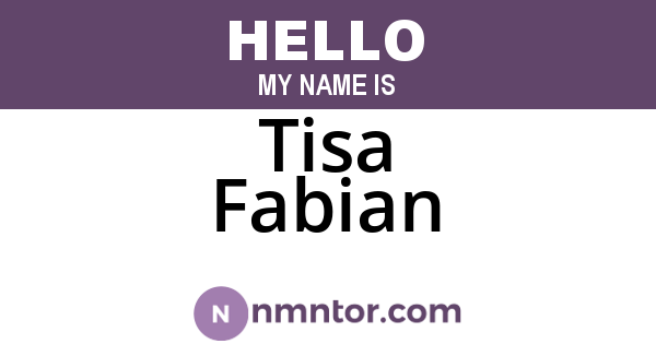 Tisa Fabian