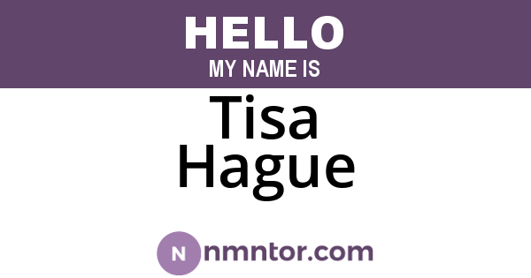 Tisa Hague