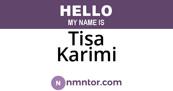 Tisa Karimi