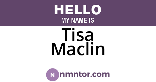 Tisa Maclin