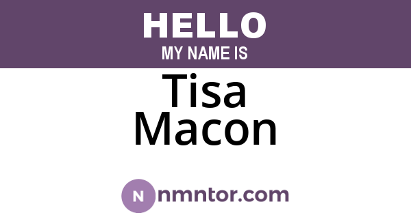 Tisa Macon