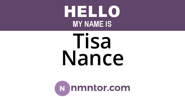 Tisa Nance