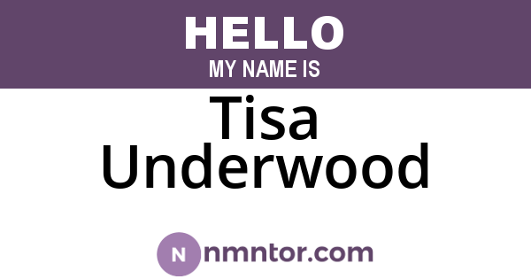 Tisa Underwood