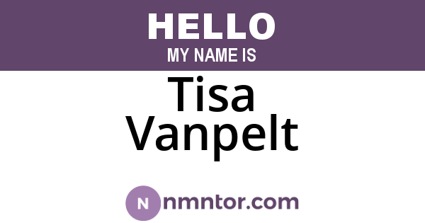 Tisa Vanpelt