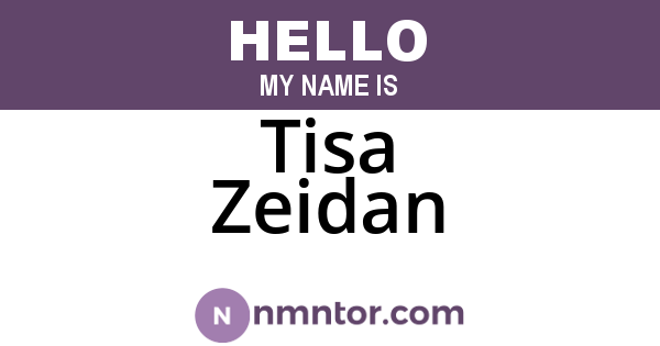 Tisa Zeidan