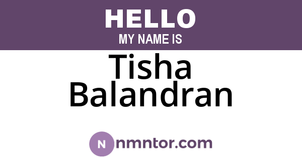 Tisha Balandran